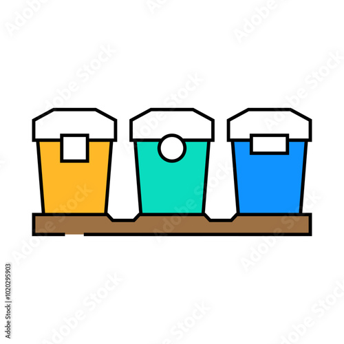 segregation waste sorting line icon vector. segregation waste sorting sign. isolated symbol illustration
