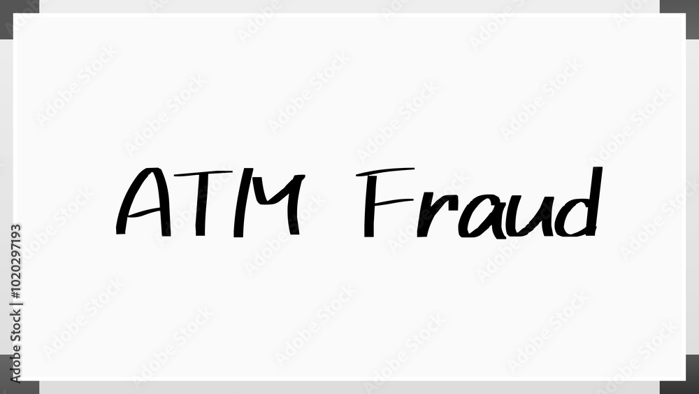 ATM Fraud のホワイトボード風イラスト ATM Fraud のホワイトボード風イラスト