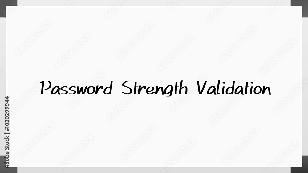 Password Strength Validation のホワイトボード風イラスト Password Strength Validation のホワイトボード風イラスト