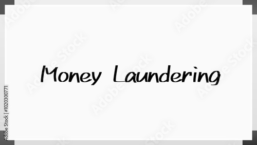 Money Laundering のホワイトボード風イラスト