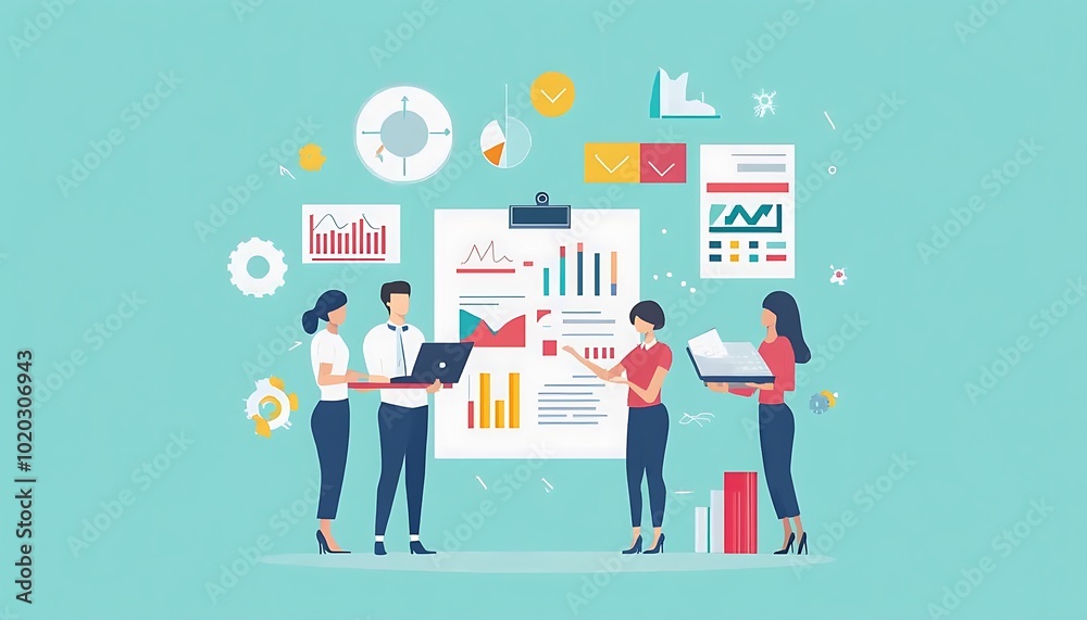 Businesspeople Analyzing Data and Charts Businesspeople Analyzing Data and Charts