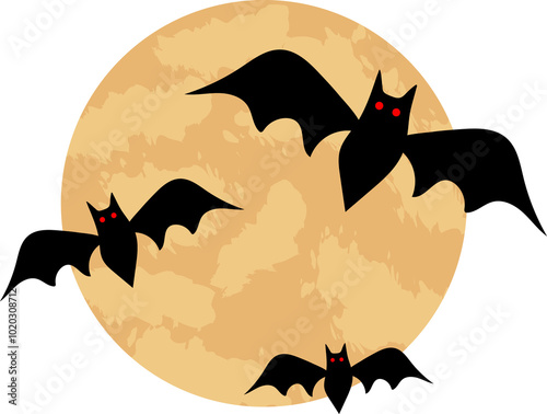 halloween background with bats