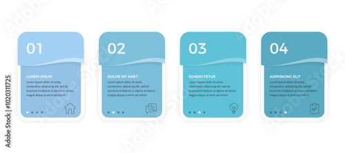 Four frames with numbers and place for your icons and text, business infographics template, workflow chart, vector eps10 illustration