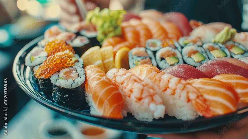 sushi on a plate sushi on a plate