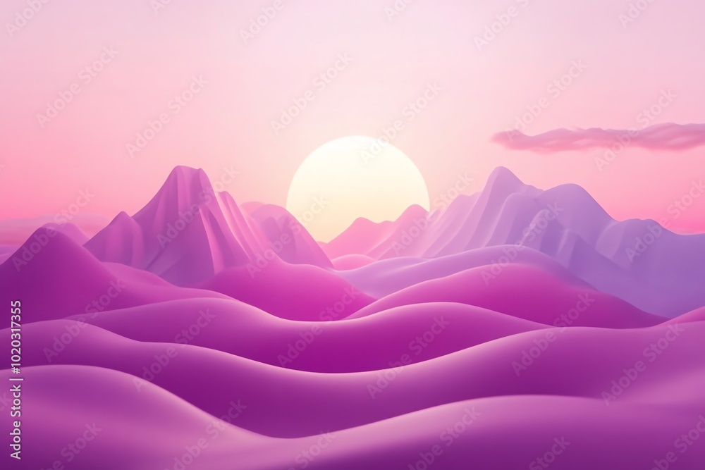 3D Horizon, Pink and purple vibrant horizon Background Wallpaper 3D Horizon, Pink and purple vibrant horizon Background Wallpaper