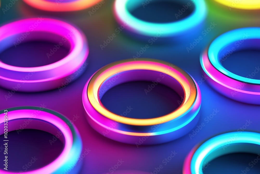 3D Groovy Circles, Vibrant glowing circle design Background Wallpaper 3D Groovy Circles, Vibrant glowing circle design Background Wallpaper