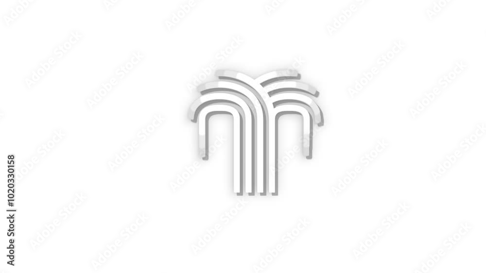 Glowing alphabet M reveal animation Glowing alphabet M reveal animation