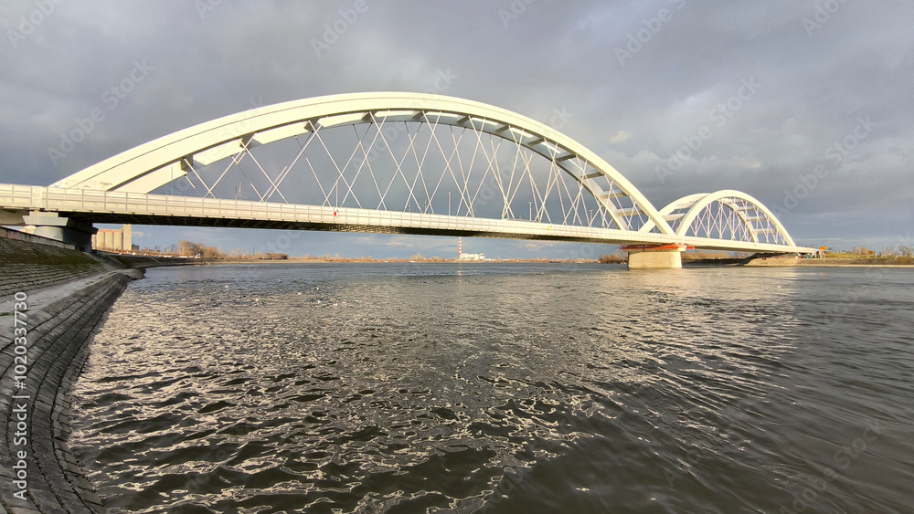Fototapeta premium banks of Danube river in Novi Sad