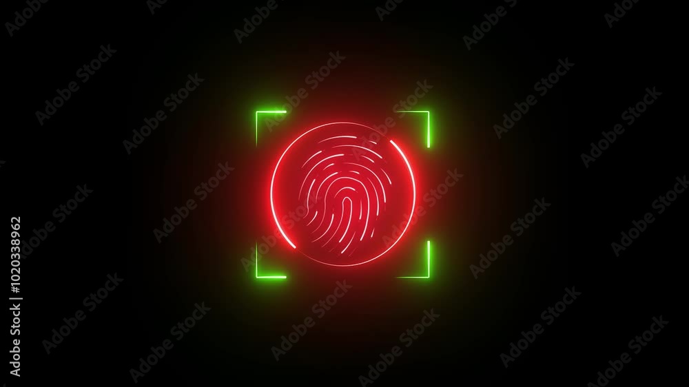 Fingerprint icon animation, Set fingerprint scanning icon sign video, finger print fingerprint lock secure security , biometric icon set, Finger print sign video