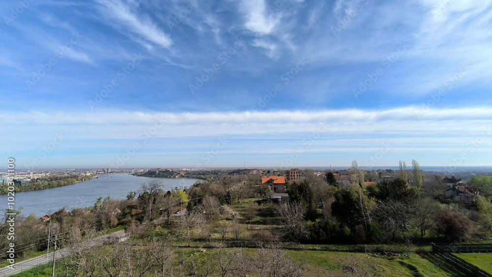 banks of Danube river in Novi Sad