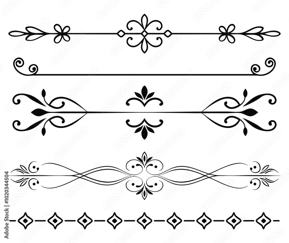 Obraz premium Minimal Floral Dividers