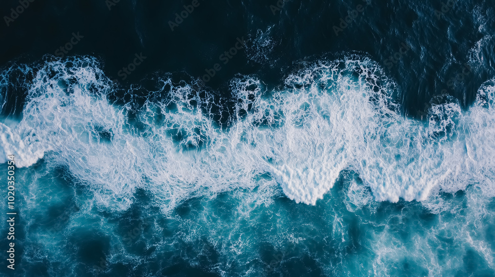 custom made wallpaper toronto digitalAerial View of Waves in Ocean Splashing Waves: An aerial perspective of ocean waves splashing, capturing the dynamic movement of the sea.
