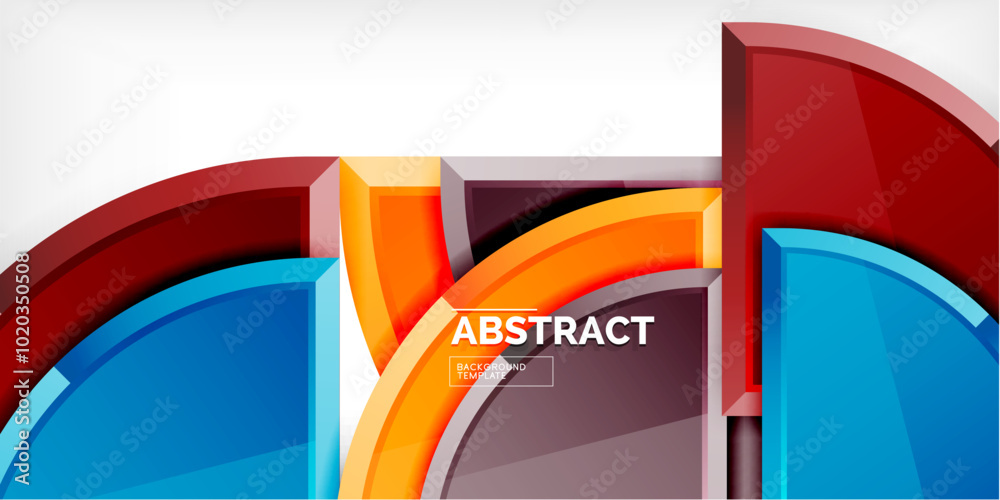Abstract background - circles and round triangles with 3d effect. Vector Illustration For Wallpaper, Banner, Background, Card, Book Illustration, landing page Abstract background - circles and round triangles with 3d effect. Vector Illustration For Wallpaper, Banner, Background, Card, Book Illustration, landing page