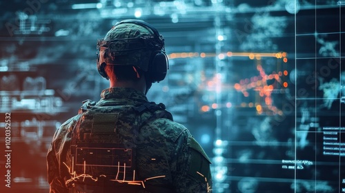 Military combat strategies enhanced by AI and autonomous systems for real-time tactical decision-making in warfare photo