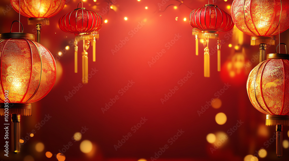 Vibrant red lanterns illuminate a festive background, perfect for celebrating cultural events and festive occasions. Vibrant red lanterns illuminate a festive background, perfect for celebrating cultural events and festive occasions.
