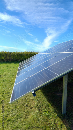 photovoltaics composition 9:16 on a sunny day