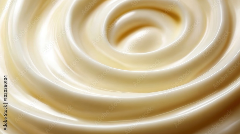 A close-up of white cream swirls in an abstract background
A close-up of white cream swirls in an abstract background