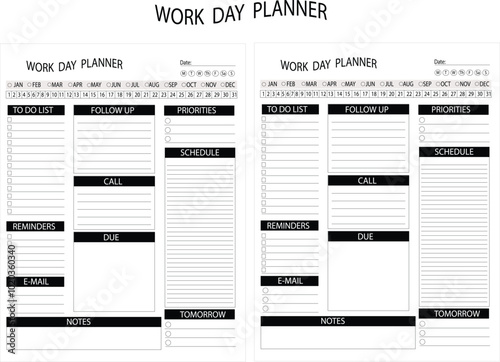 work day planner Book