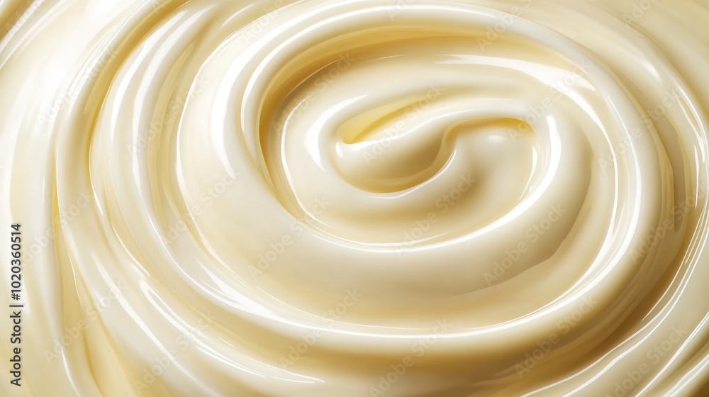 A close-up of white cream swirls in an abstract background
A close-up of white cream swirls in an abstract background