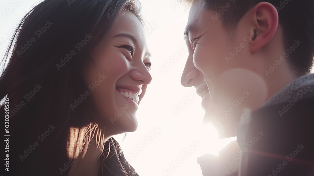 Beaming Couple Celebrates Their Exciting News. Beaming Couple Celebrates Their Exciting News.