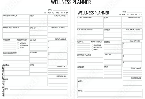 wellness planner book kdp for amazon