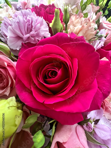 Bouquet of different beautiful flowers