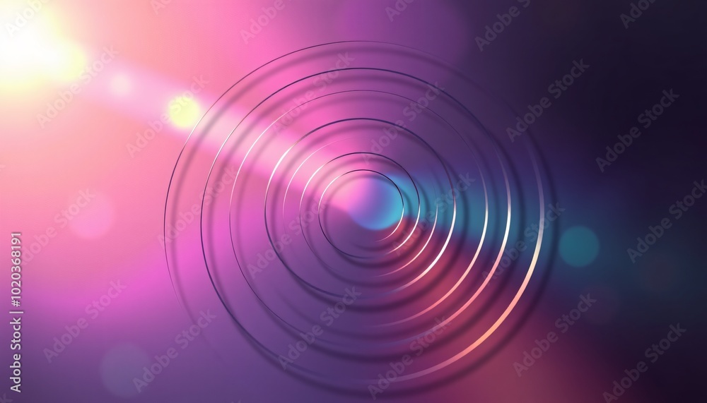 A sleek, minimalist abstract design of thin concentric circles in varying shades of blue, creating a tranquil A sleek, minimalist abstract design of thin concentric circles in varying shades of blue, creating a tranquil