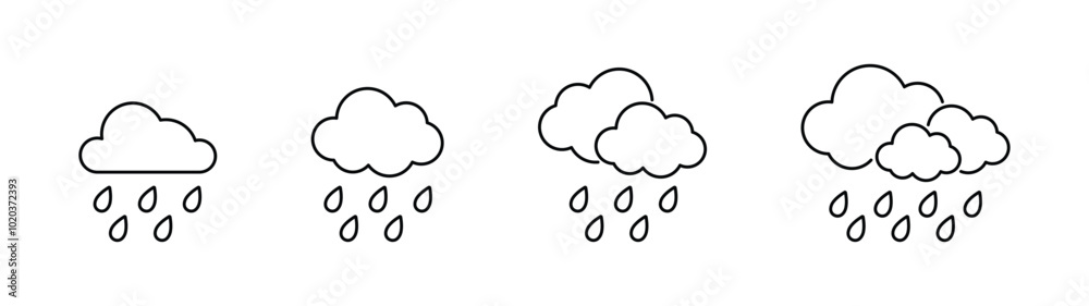 rain cloud vector outline vector design illustration rain cloud vector outline vector design illustration