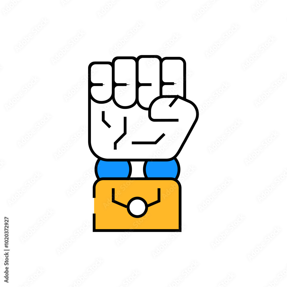 fist robot hand gesture line icon vector. fist robot hand gesture sign. isolated symbol illustration fist robot hand gesture line icon vector. fist robot hand gesture sign. isolated symbol illustration