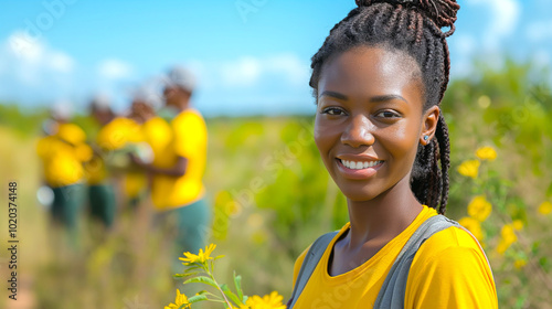 Rural Women Leading a Community Clean-Up Project	