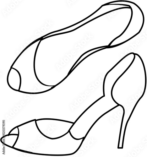 shoe sandal outline