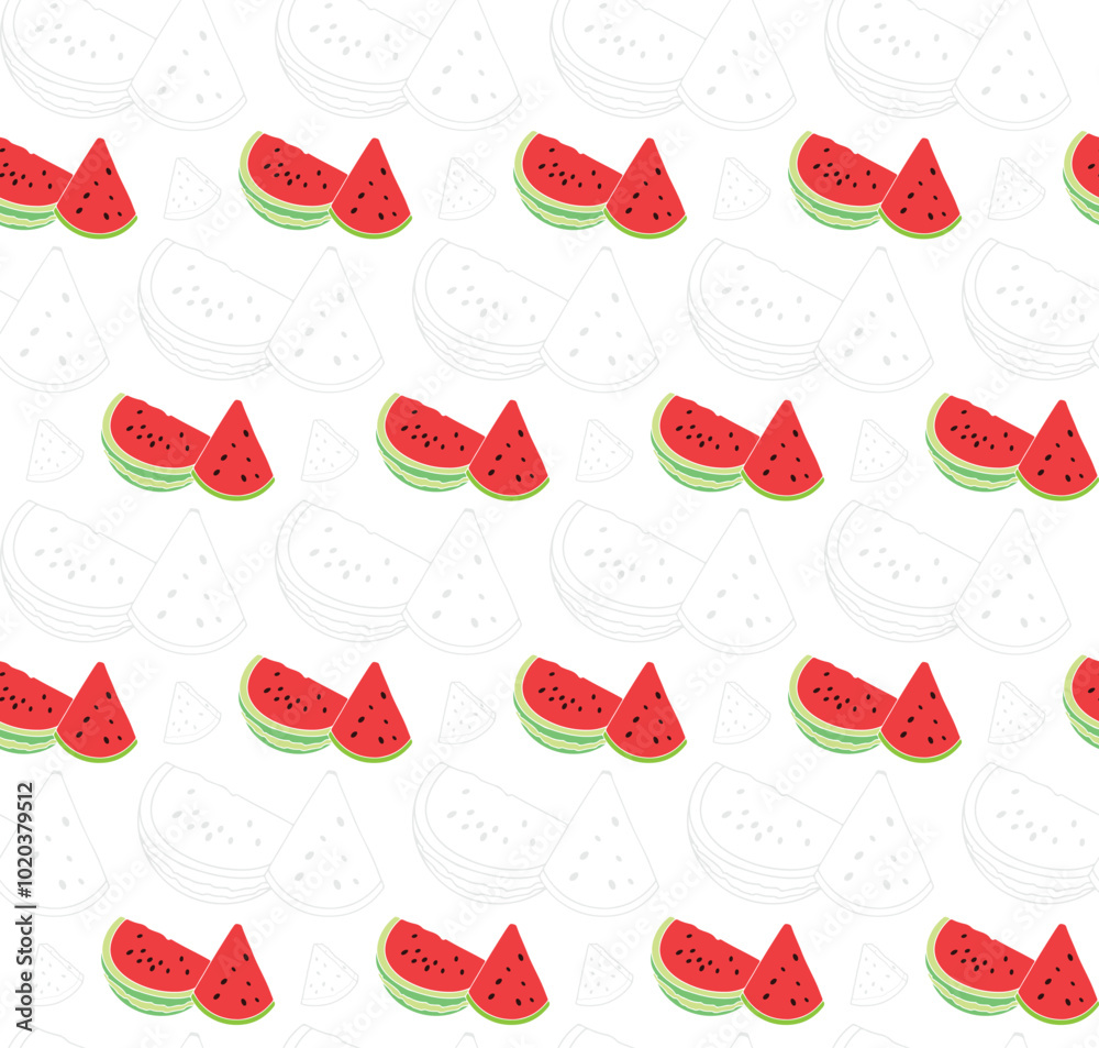 watermelon pattern bright vector design illustration watermelon pattern bright vector design illustration