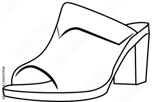 shoe sandal outline