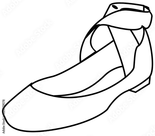 shoe sandal outline