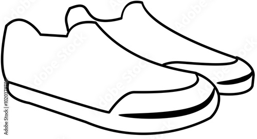 shoe sandal outline