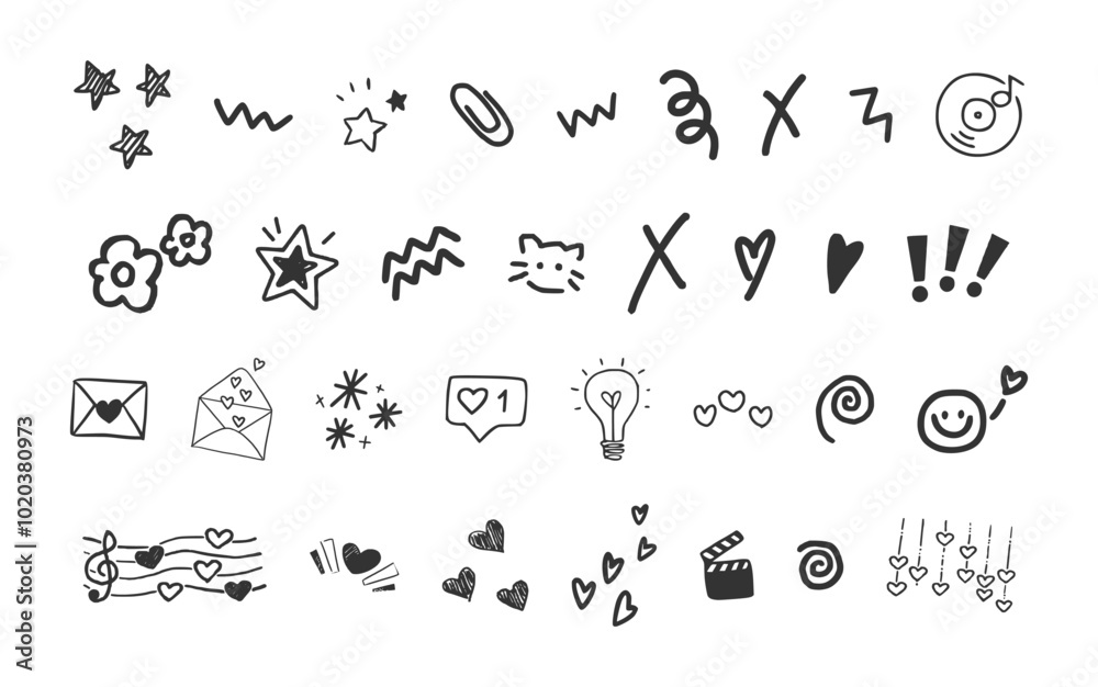 Obraz premium doodles object hand draw