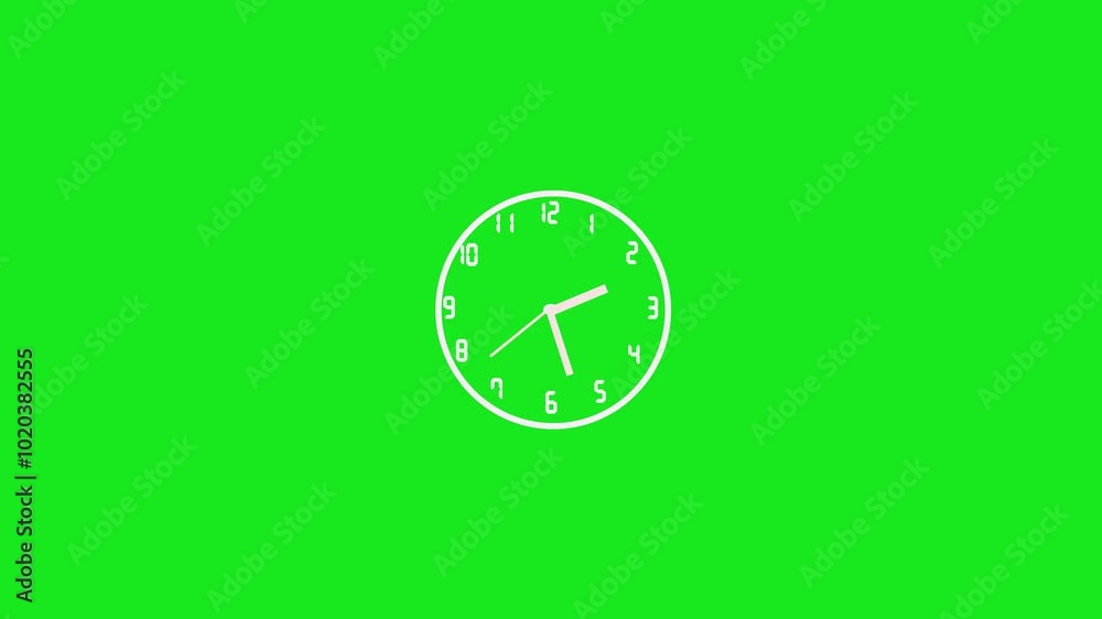 clock animation video with 24-hours clock animation video with 24-hours