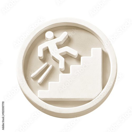 Custom Clay Stair Climb Icon for Creative Projects photo