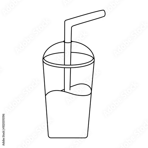 iced drink cap icon, vector illustration icon, isolated on white
