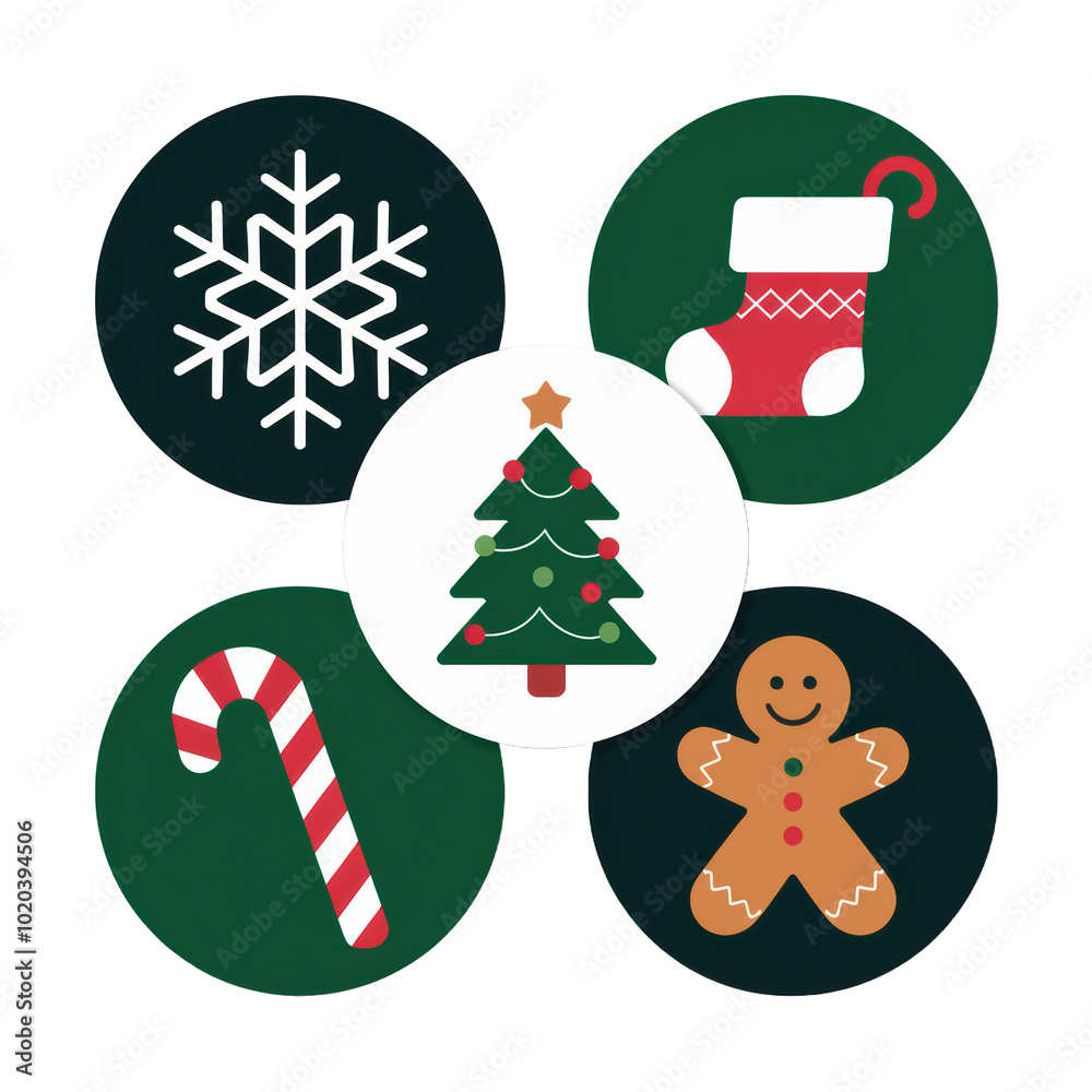 Festive Icons: Christmas Tree, Stocking, and More Festive Icons: Christmas Tree, Stocking, and More