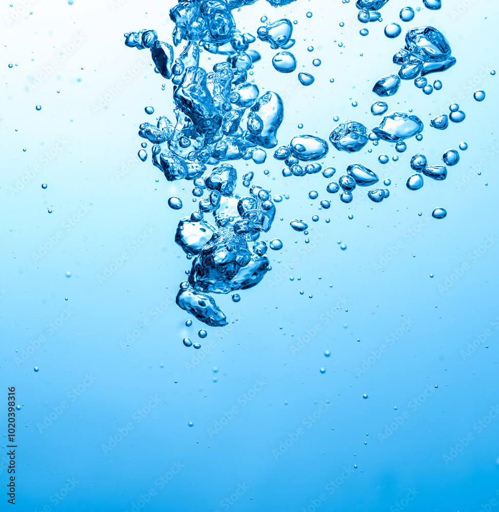 水の中の美しい気泡 水の中の美しい気泡