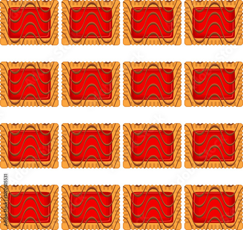 Pattern homemade cookie different taste in pastry biscuit