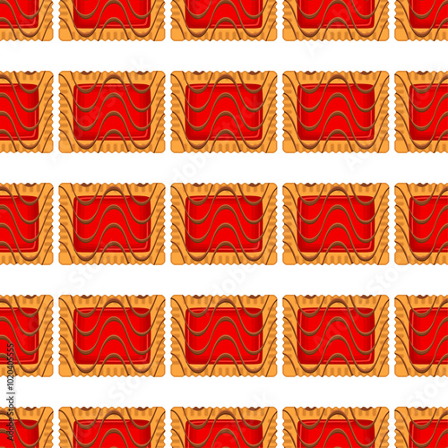 Pattern homemade cookie different taste in pastry biscuit