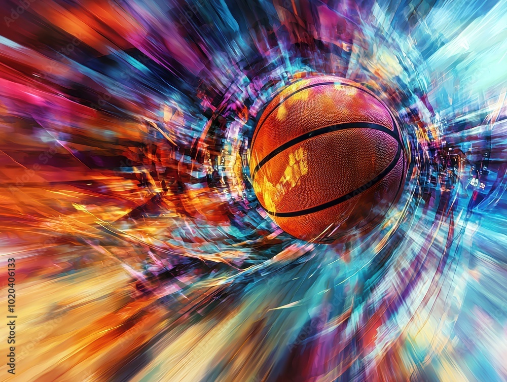 Dynamic High Energy Basketball Background Design