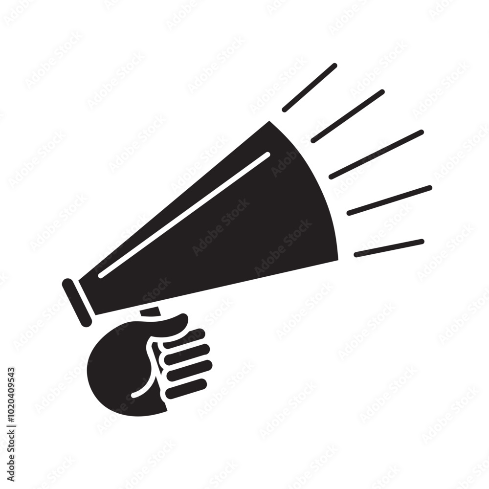 hand speaker icon vector design illustration