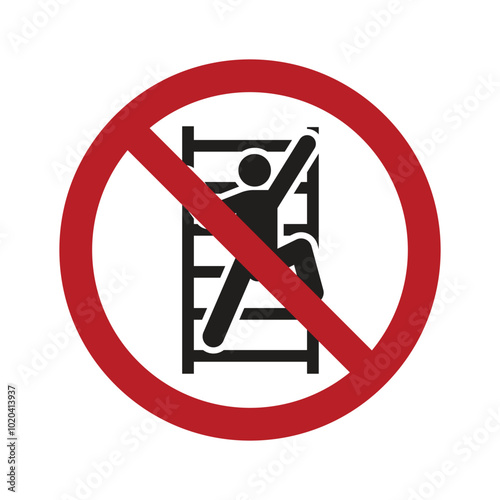 no climbing sign vector design illustration