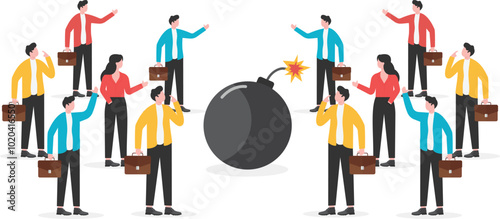 Bomb in the crowd, espionage, terrorism, risk and crisis

