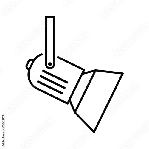 stage lighting spotlight icon outline vector design illustration