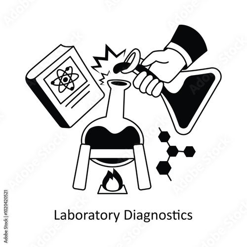 Laboratory Diagnostics concepts style illustration. EPS 10 File