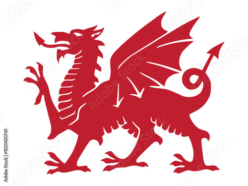 mythical dragon vector design illustration